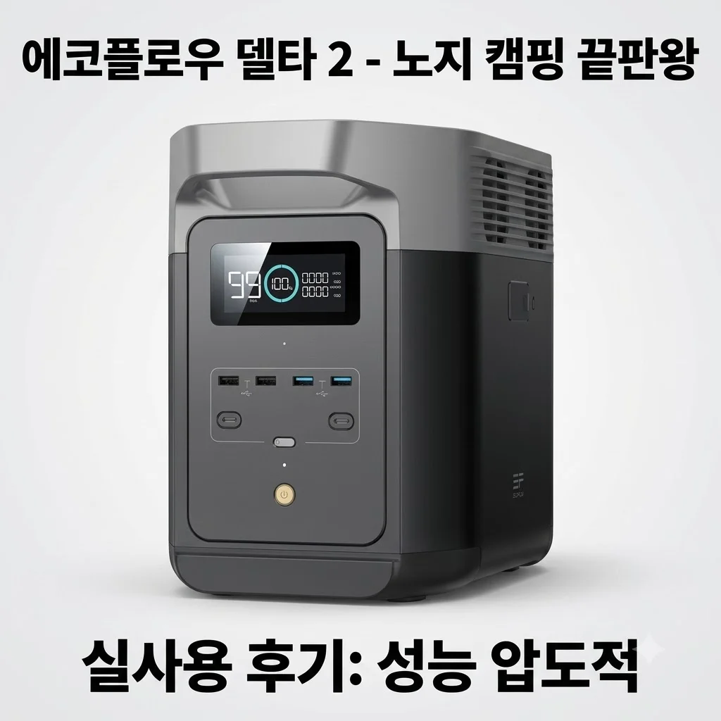 에코플로우 델타 2 캠핑 파워뱅크, 노지 캠핑의 판도를 바꾸는 성능 후기