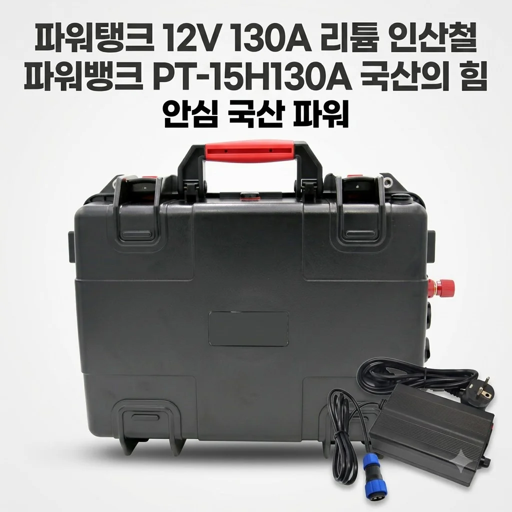 파워탱크 12V 130A 리튬 인산철 파워뱅크 PT-15H130A 국산의 힘