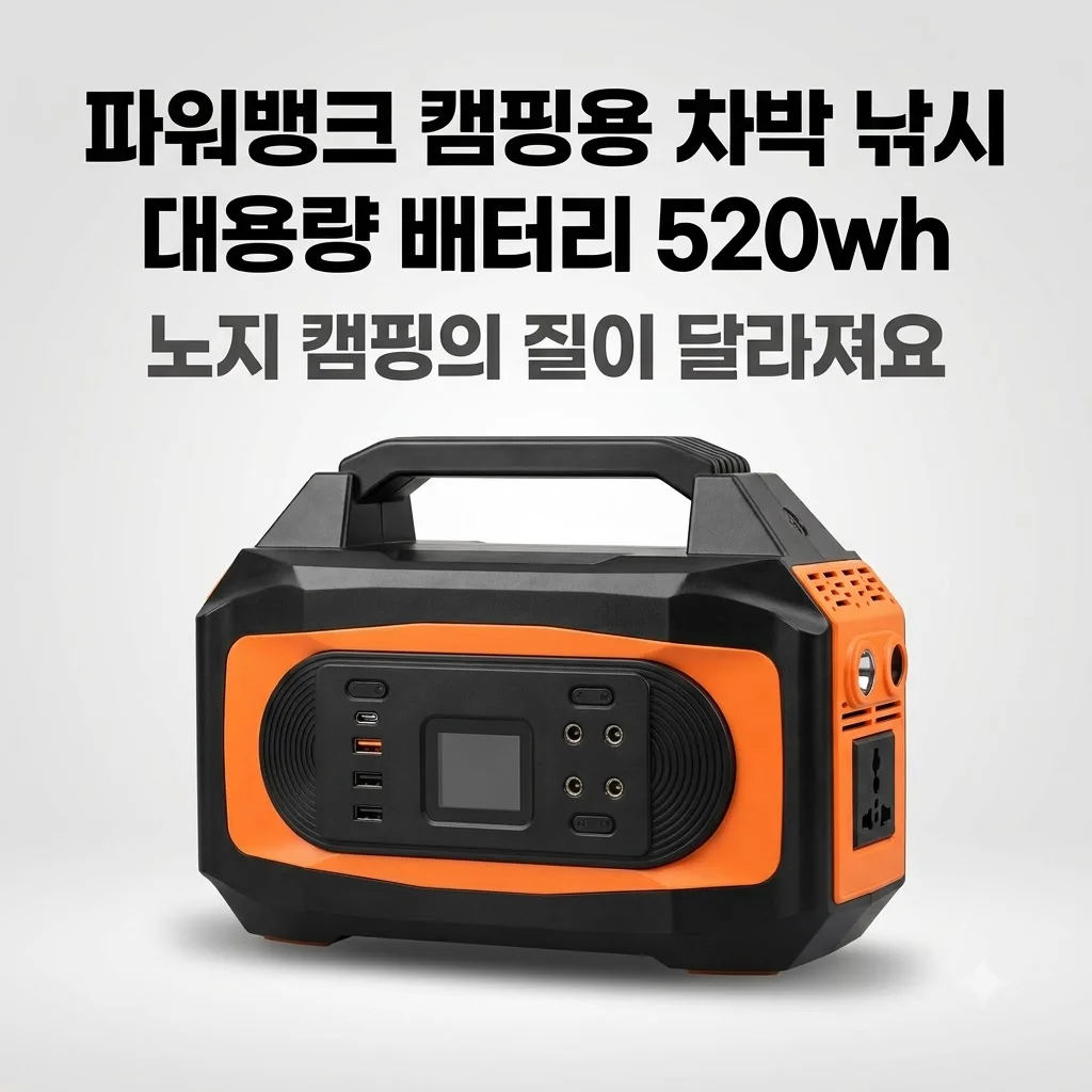 파워뱅크 캠핑용 차박 낚시 대용량 배터리 520wh, 노지 캠핑의 질이 달라져요