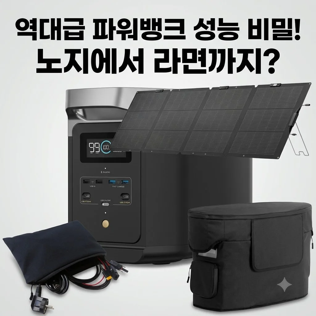 에코플로우 델타 2 맥스 파워뱅크, 노지에서 라면까지? 역대급 성능 비밀