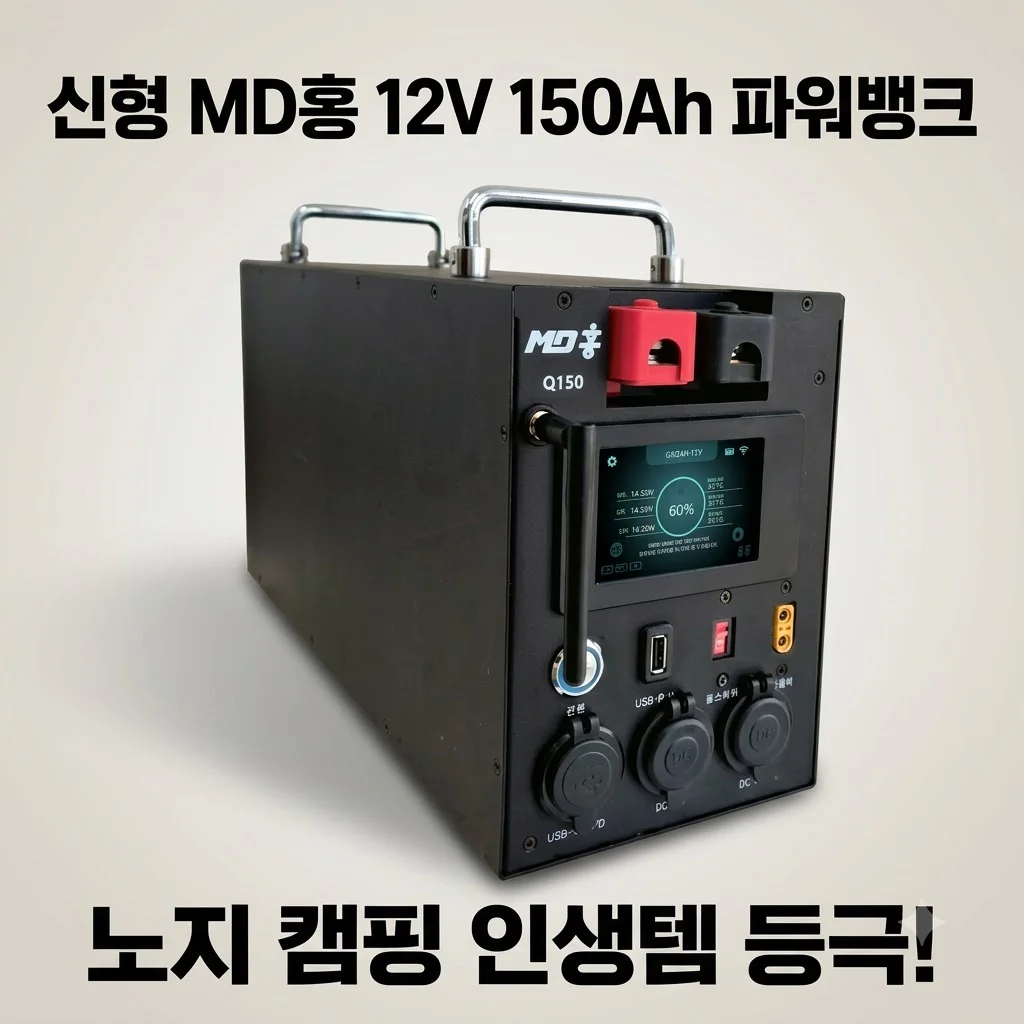신형 MD홍 12V 150Ah 파워뱅크, 노지 캠핑 인생템 등극!