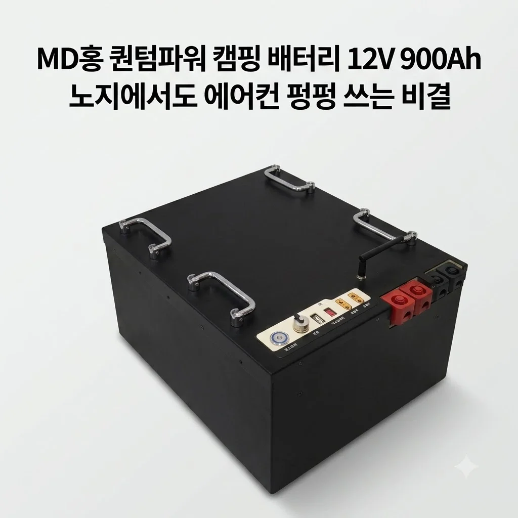 MD홍 퀀텀파워 캠핑 배터리 12V 900Ah 노지에서도 에어컨 펑펑 쓰는 비결