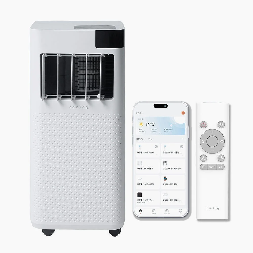 쿠잉 스마트 이동식에어컨 ACP-S9000W 미니 소형 작은방 가정용 캠핑 실외기없는이동형 상세 이미지 2