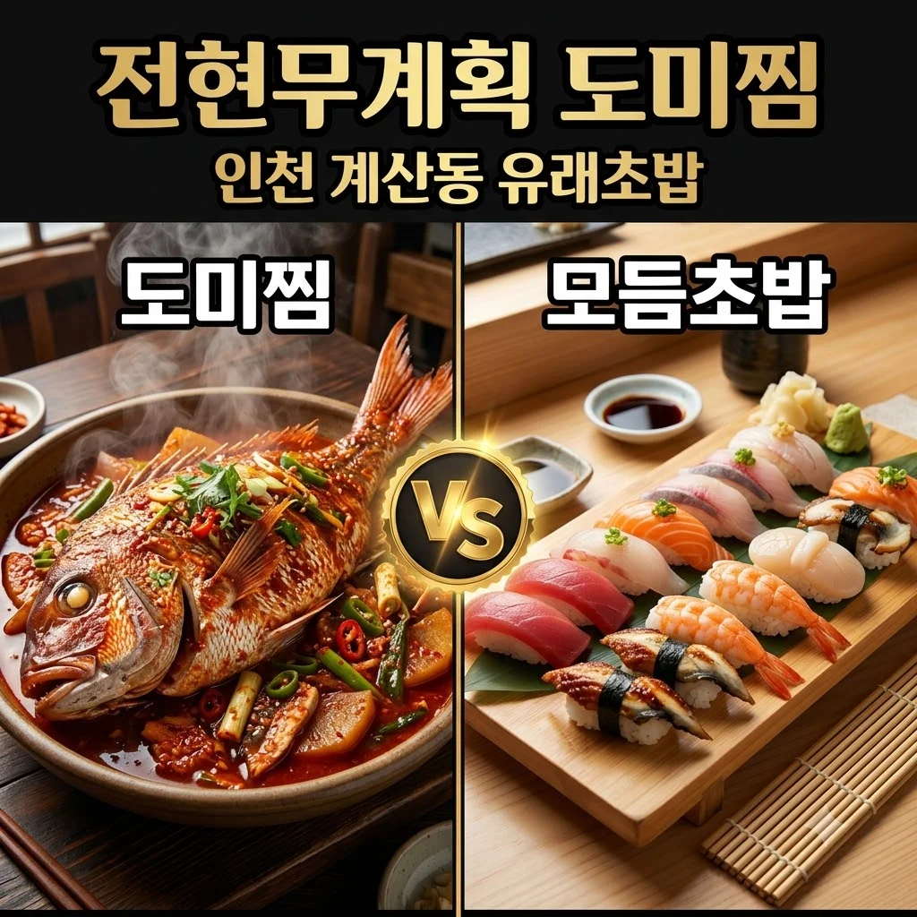 전현무계획 도미찜 인천 계산동 유래초밥 위치 가격 및 방문 팁