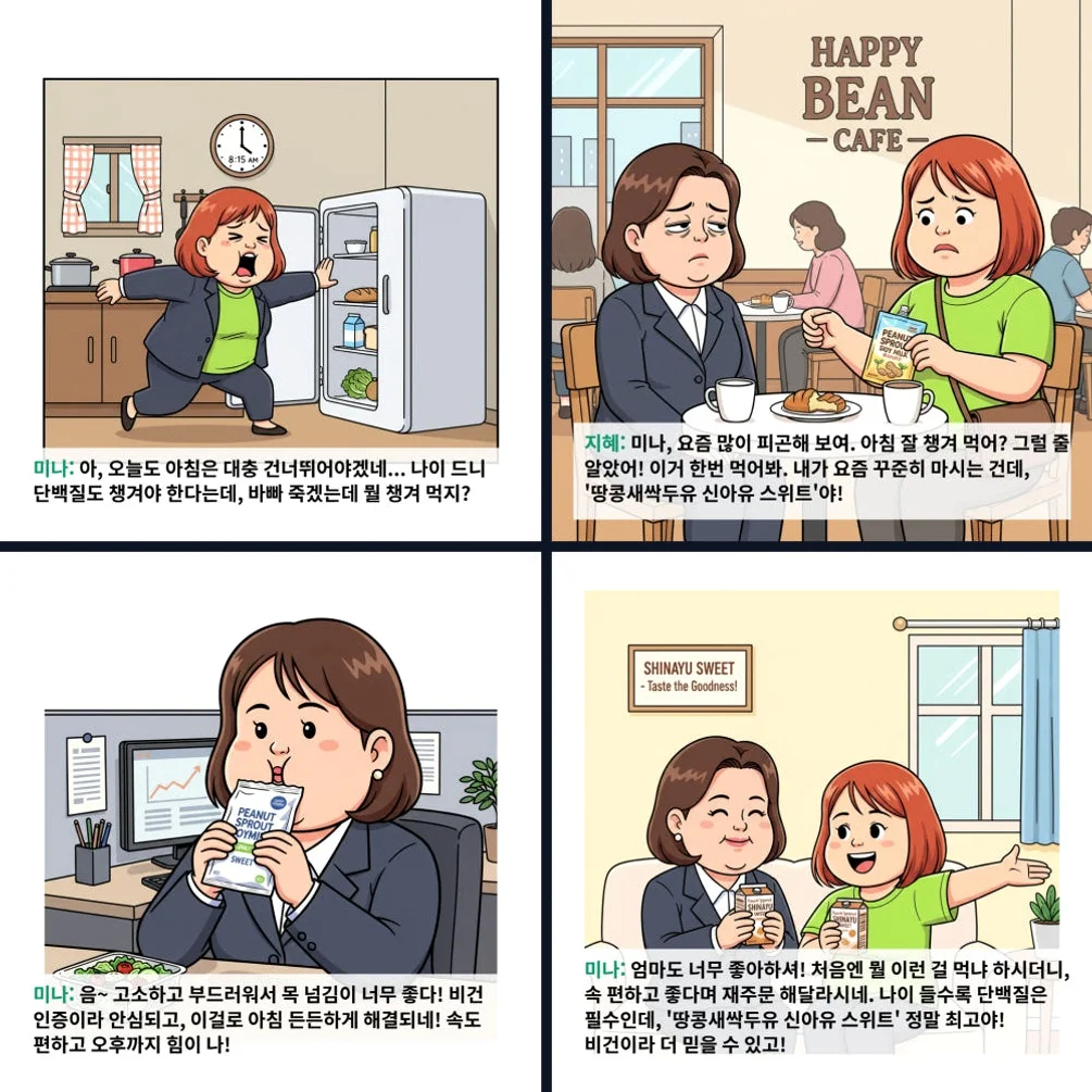 신아유 땅콩새싹두유 스위트 식물성 단백질 두유 180ml, 30개 [원산지:국산] 상세 이미지 7