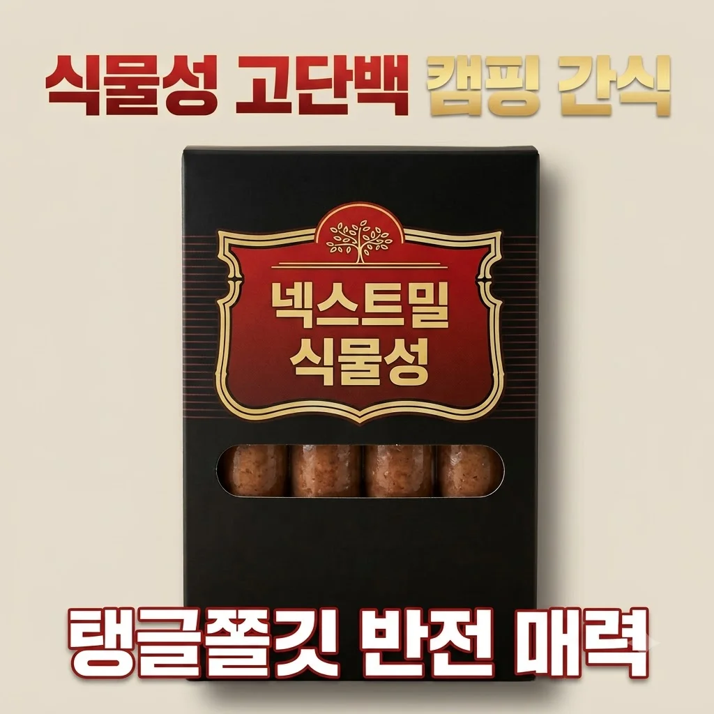 넥스트밀 비건 프랑크 소시지 고단백 식물성 캠핑 간식의 반전 매력