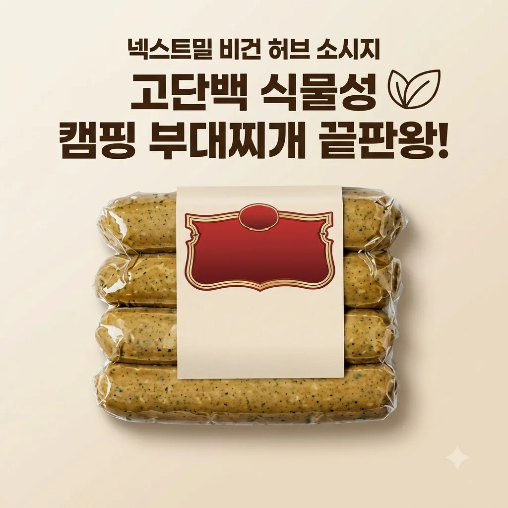 넥스트밀 비건 허브 소시지, 고단백 식물성 캠핑 부대찌개 끝판왕 등장