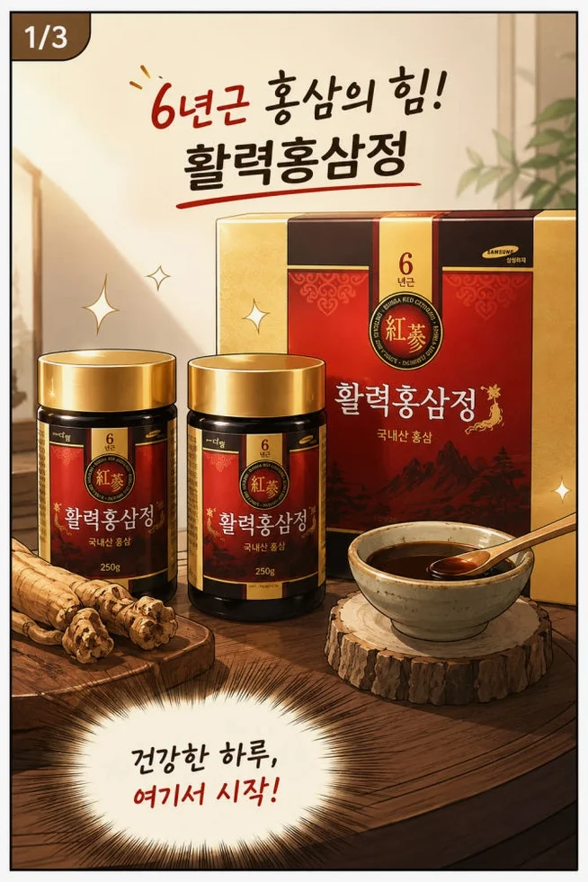 대동고려삼 활력홍삼정 6년근 국산 홍삼농축액 홍삼선물세트 [원산지:국산(충청남도 금산군)] 상세 이미지 1