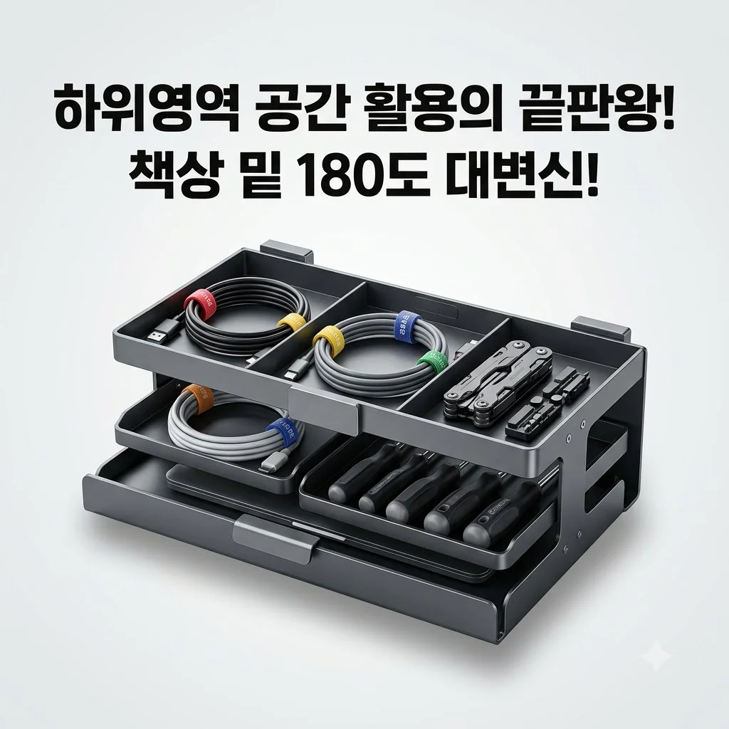 하위영역 공간 활용의 끝판왕! 정리 안 되는 책상 밑 180도 바뀐 후기