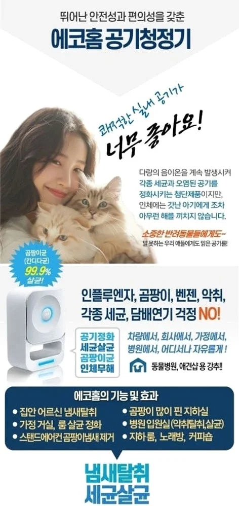 에코홈 친환경공기청정기 원룸 사무실 가정 상세 이미지 4