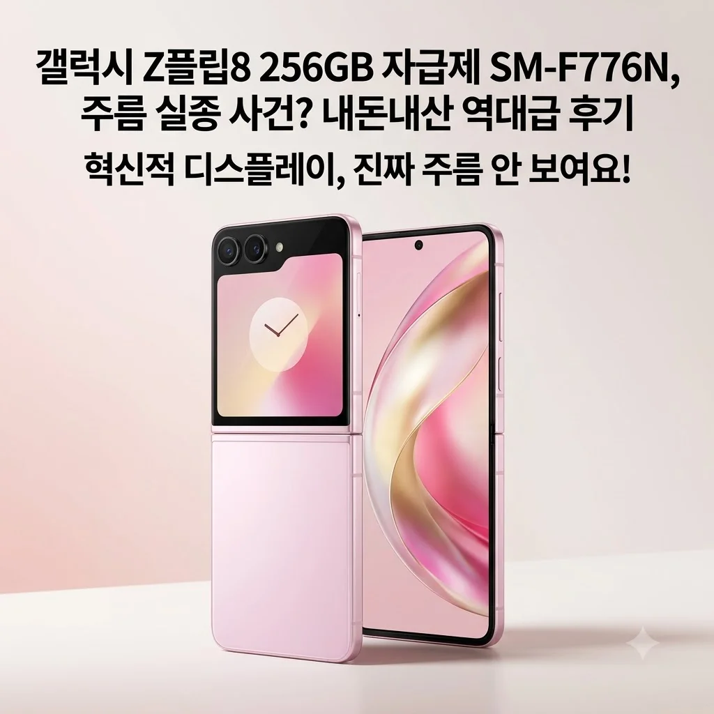 갤럭시 Z플립8 256GB 자급제 SM-F776N, 주름 실종 사건? 내돈내산 역대급 후기