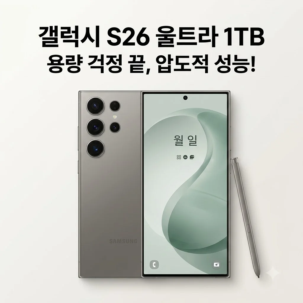 갤럭시 S26 울트라 1TB 자급제, 용량 걱정 끝! 16GB RAM의 압도적 성능 후기