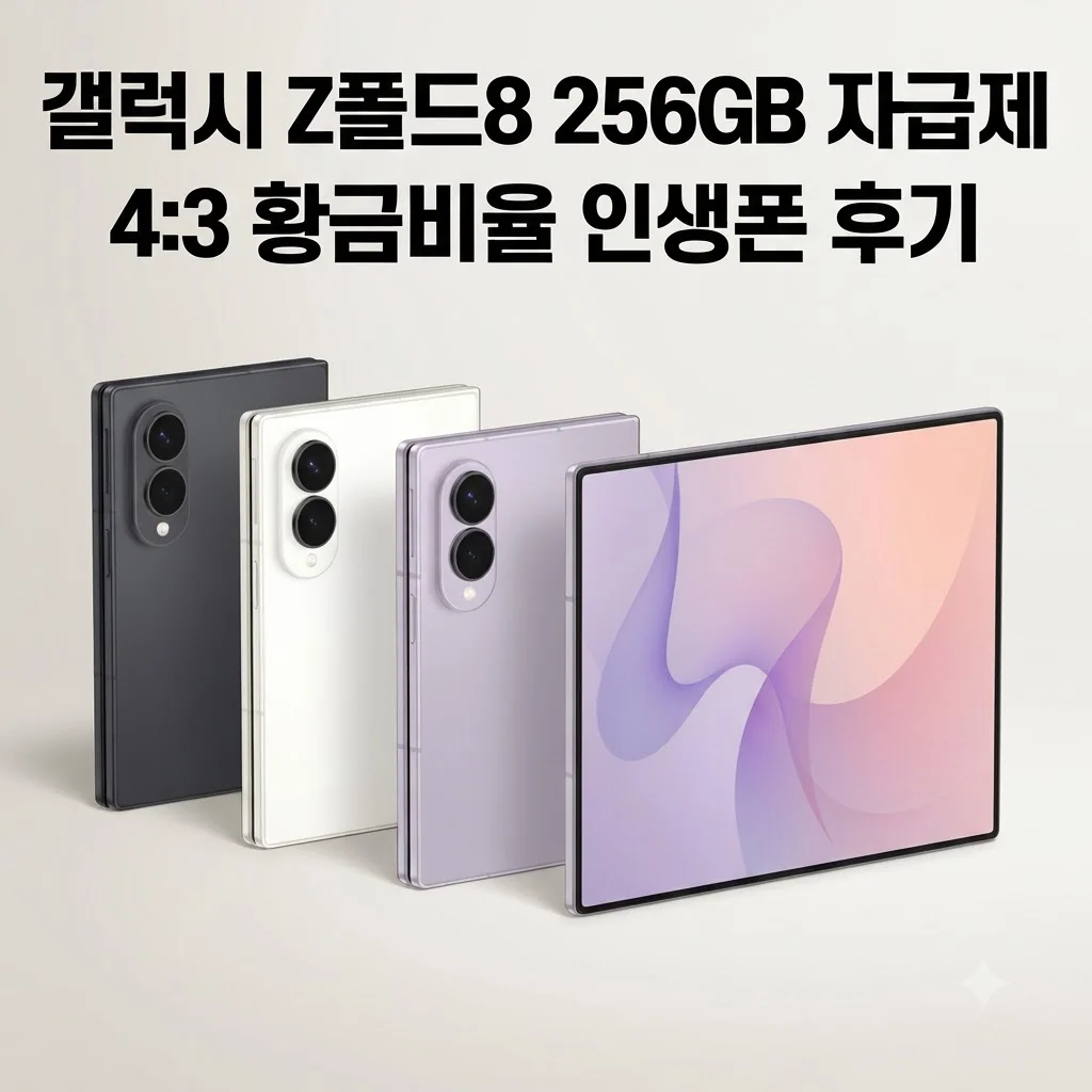 갤럭시 Z폴드8 256GB 자급제, 4:3 황금비율의 마법? 인생폰 등극 후기