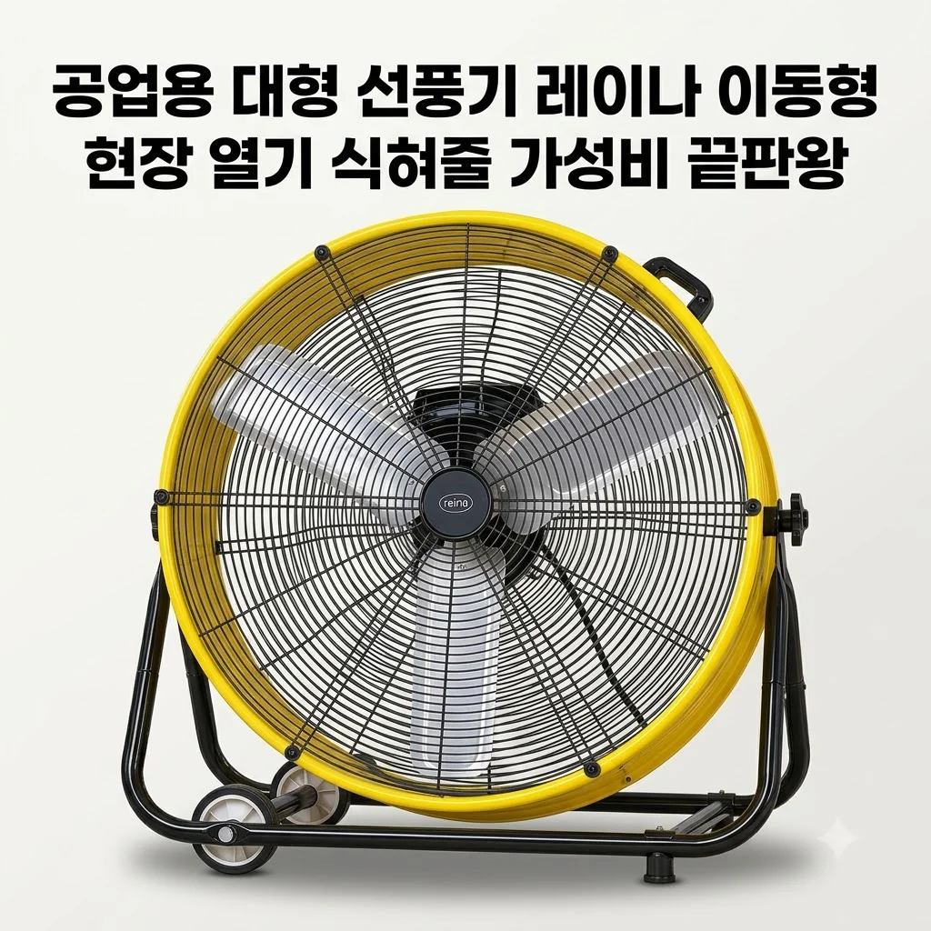 공업용 대형 선풍기 레이나 이동형, 현장 열기 식혀줄 가성비 끝판왕