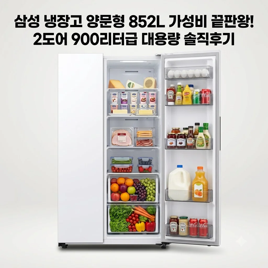 삼성 냉장고 양문형 852L 가성비 끝판왕! 2도어 900리터급 대용량 솔직후기