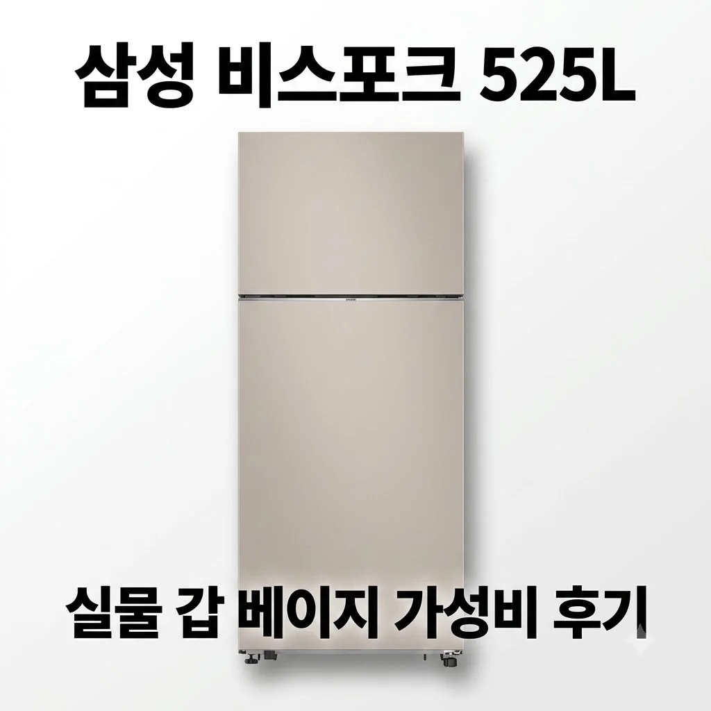 삼성 냉장고 비스포크 RT53DB7A1CET 525L 베이지 실물 갑 가성비 후기