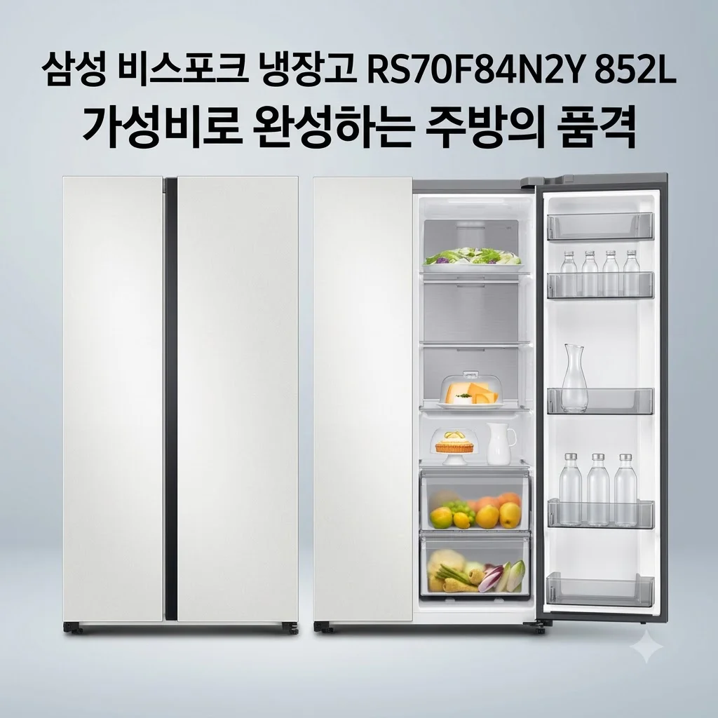 삼성 비스포크 냉장고 RS70F84N2Y 852L 가성비로 주방 품격 높이기