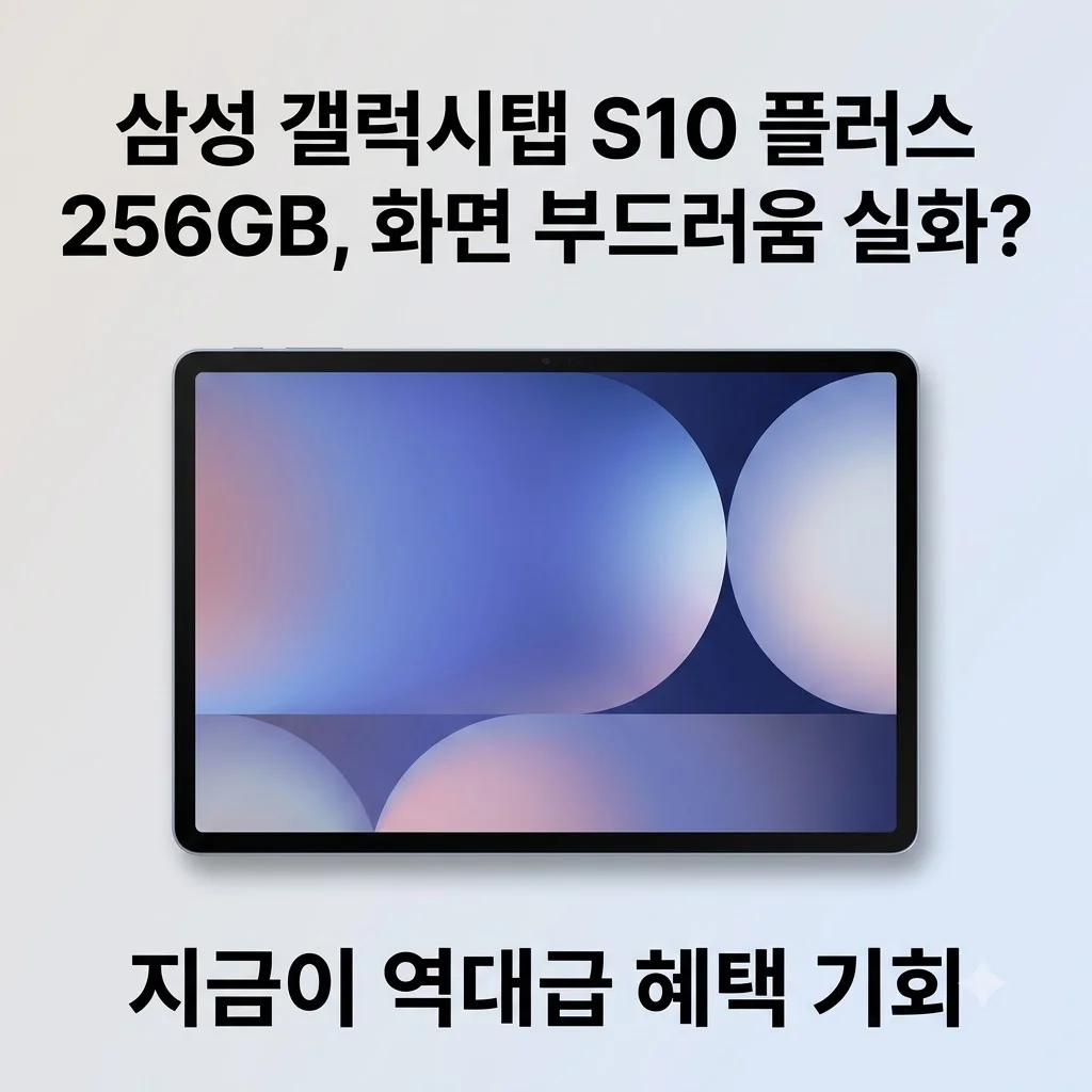 삼성 갤럭시탭 S10 플러스 256GB, 화면 부드러움 실화? 지금이 역대급 혜택 기회