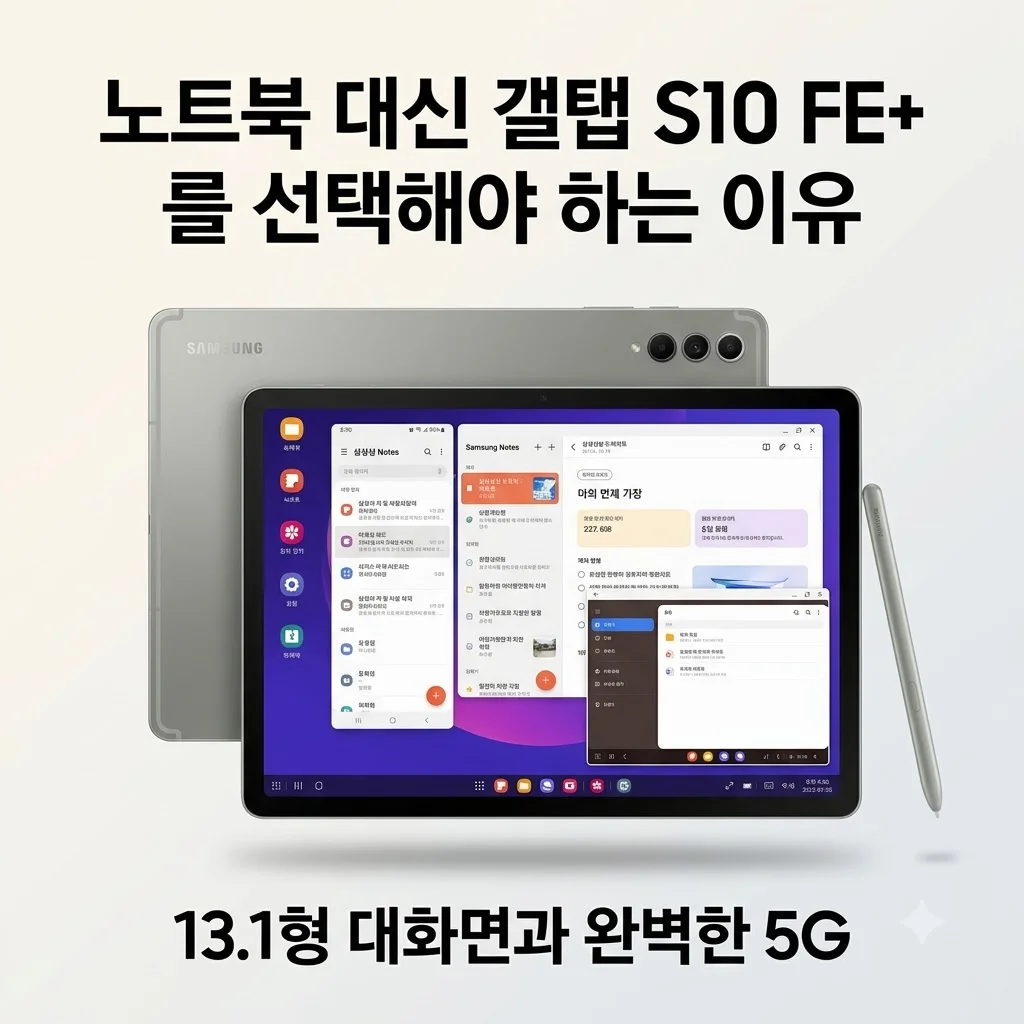 갤럭시탭 S10 FE 플러스 13.1형 5G, 노트북 대신 이 모델을 선택해야 하는 이유