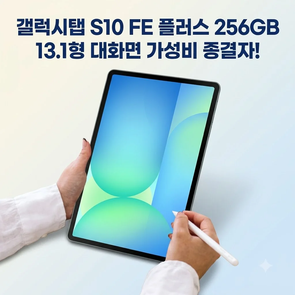 갤럭시탭 S10 FE 플러스 256GB, 13.1형 대화면 가성비 종결자 등장!
