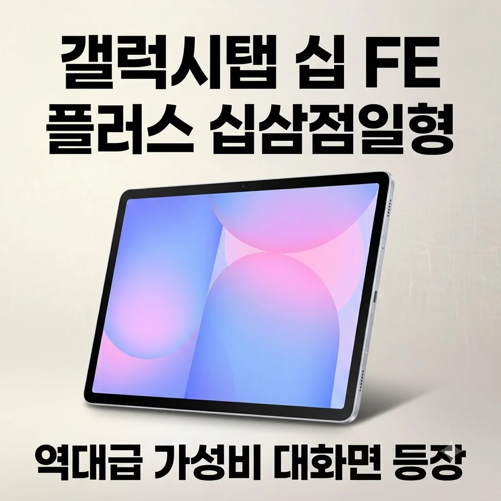 갤럭시탭 S10 FE 플러스 13.1형, 역대급 가성비 대화면 태블릿 등장