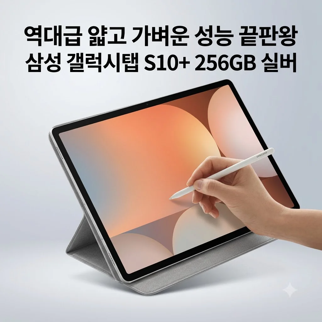 삼성 갤럭시탭 S10 플러스 256GB 실버, 역대급 얇고 가벼운 성능 끝판왕 후기