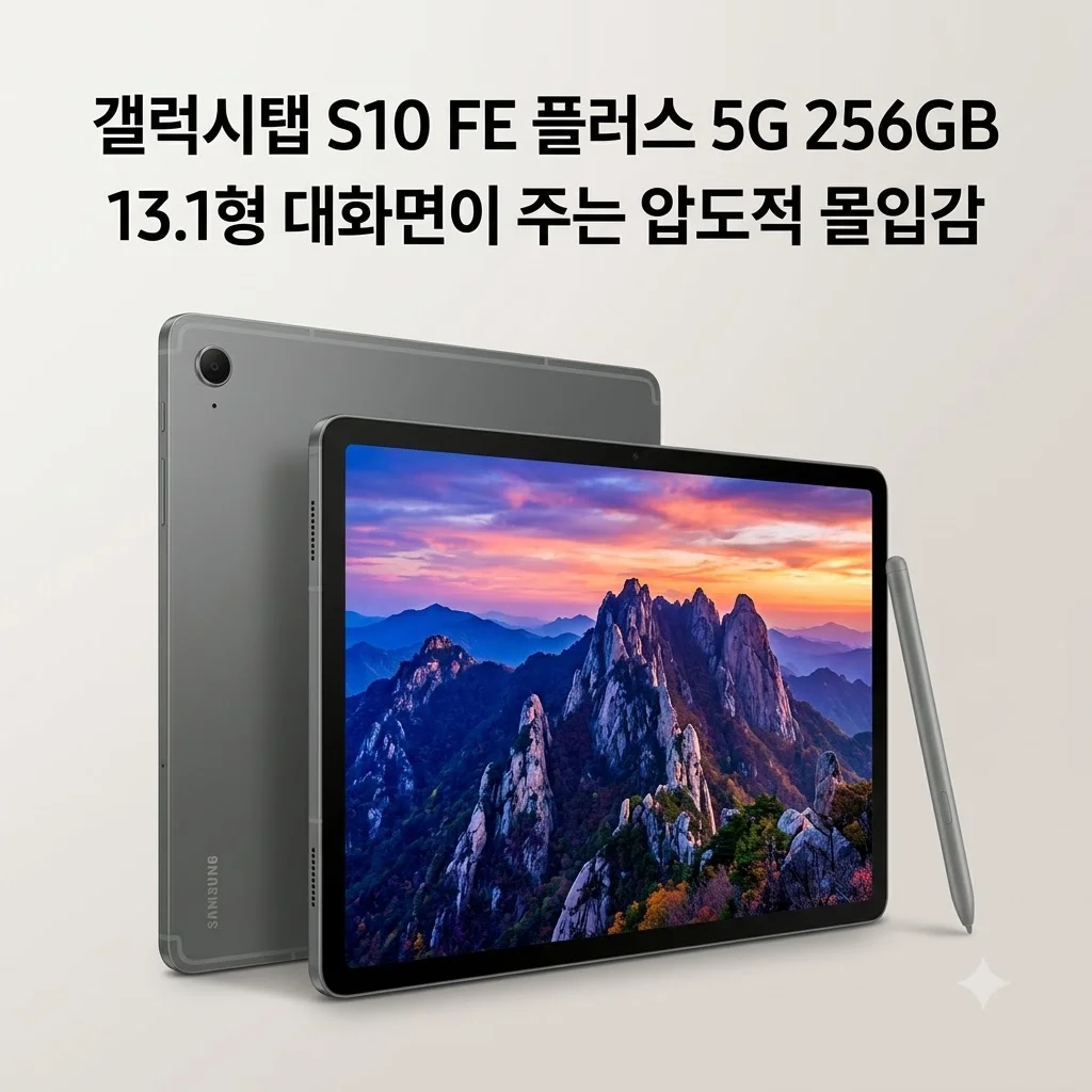 갤럭시탭 S10 FE 플러스 5G 256GB, 13.1형 대화면이 주는 압도적 몰입감