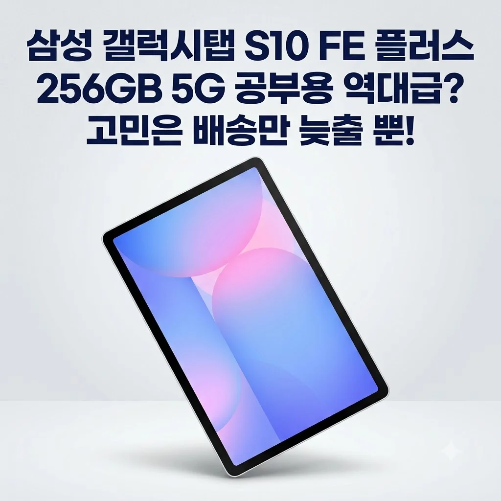 삼성 갤럭시탭 S10 FE 플러스 256GB 5G 공부용 역대급? 고민은 배송만 늦출 뿐!