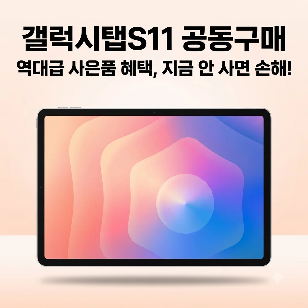 갤럭시탭S11 공동구매 역대급 사은품 혜택, 지금 안 사면 손해!