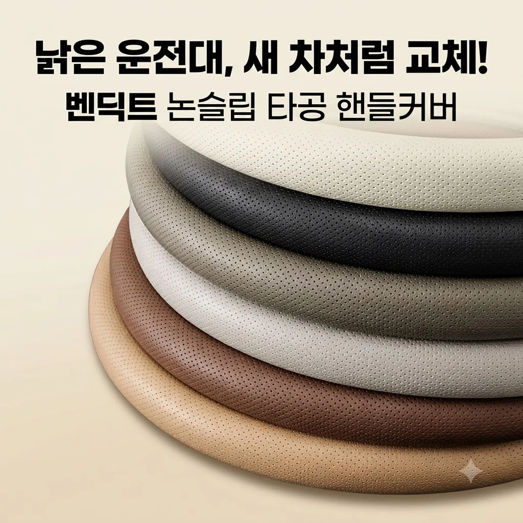 벤딕트 핸들커버 자동차 열선 논슬립 타공, 낡은 운전대 새 차처럼 바꾸는 꿀팁