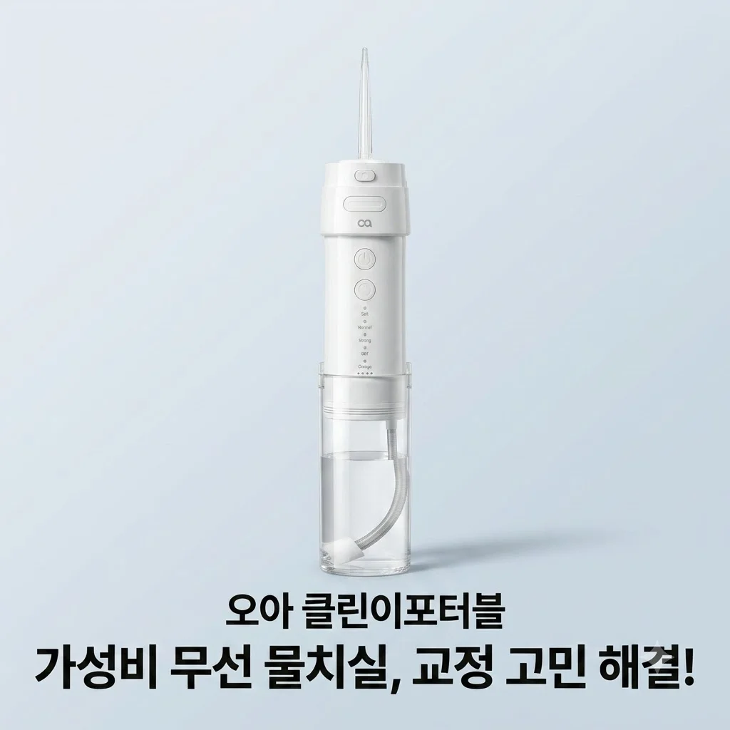 오아 클린이포터블 휴대용 구강세정기, 가성비 무선 물치실로 교정 고민 해결