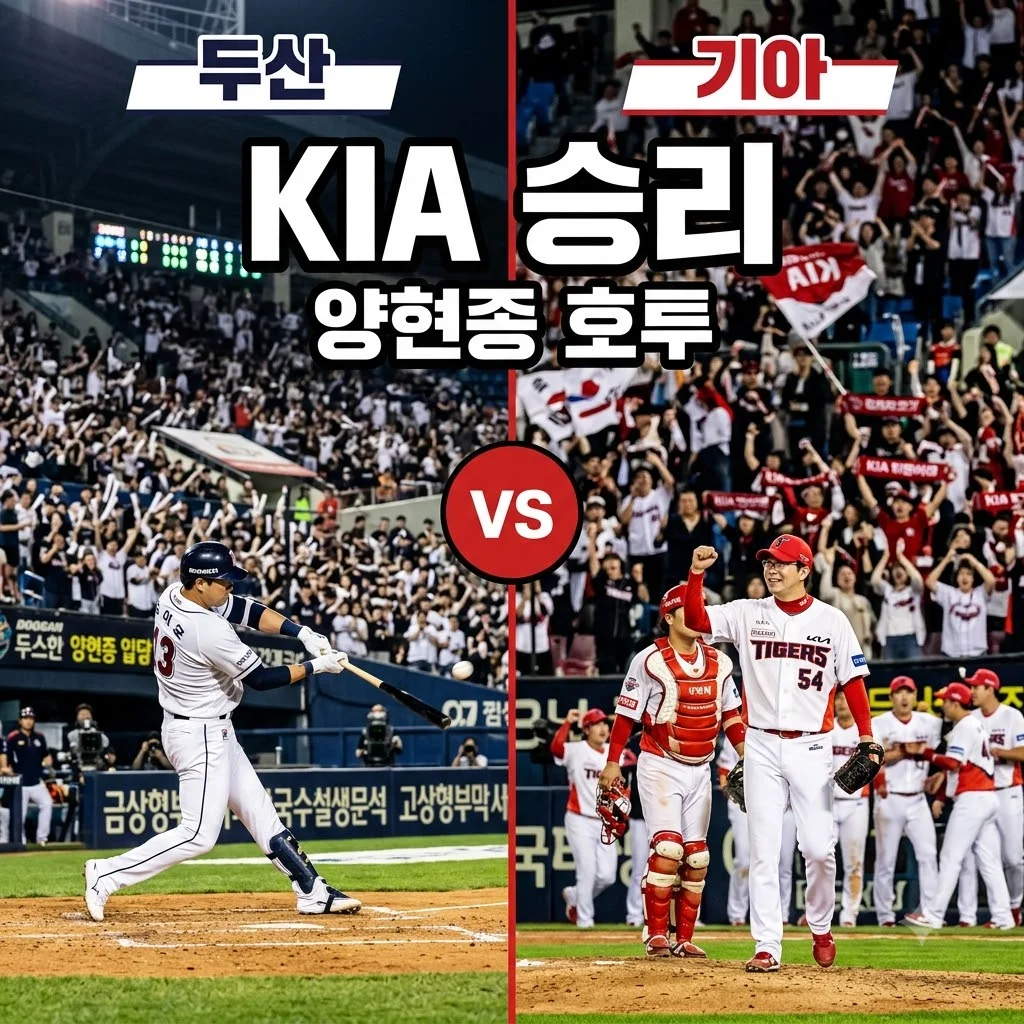 2026년 8월 15일 두산 KIA 경기 결과 양현종 승리 김도영 35호 홈런