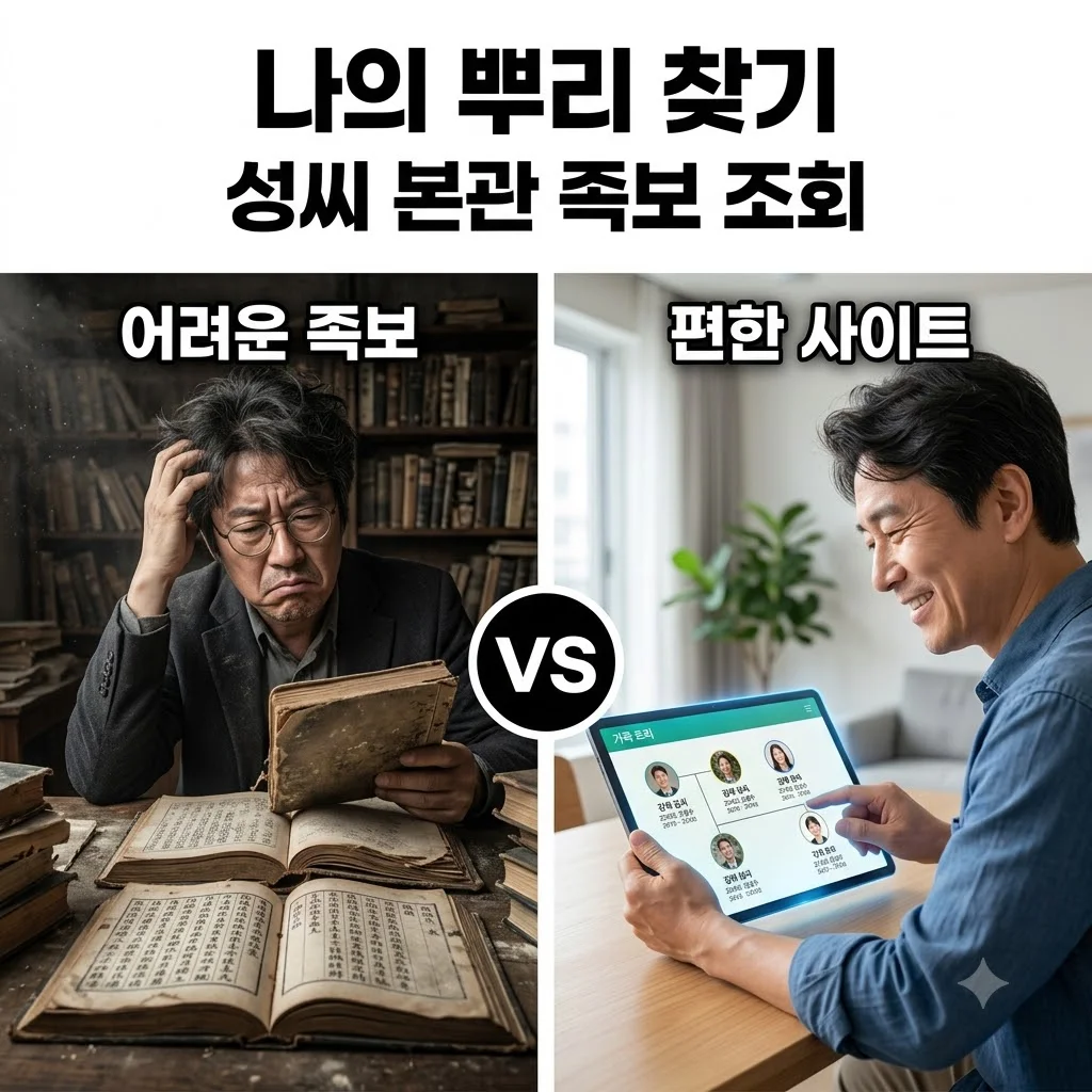나의 뿌리를 찾아서 사이트 활용법: 조상 성씨와 본관 족보 1분 검색