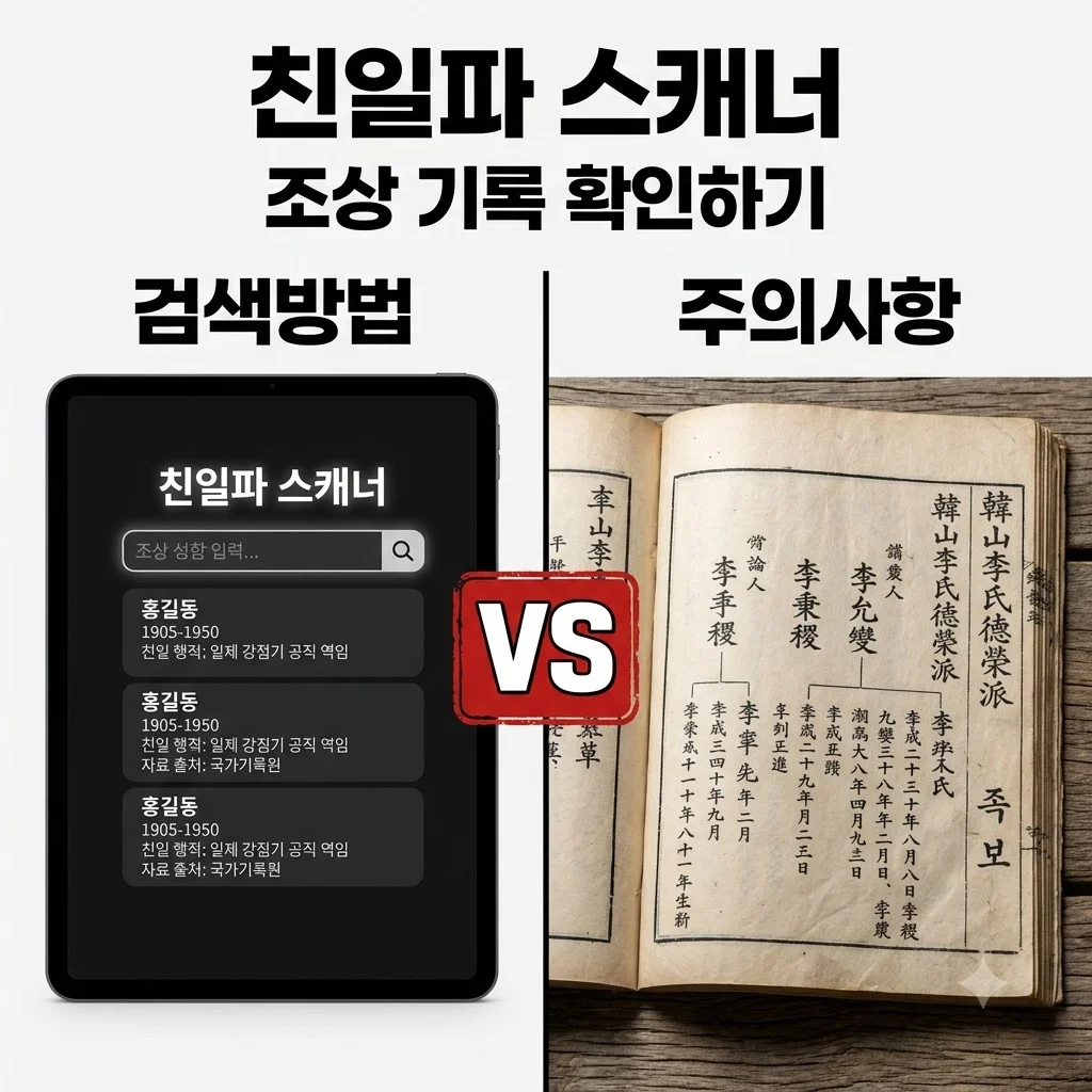 친일파 스캐너 사이트 주소 및 사용 방법: 내 조상 이름 검색 결과 믿어도 될까?