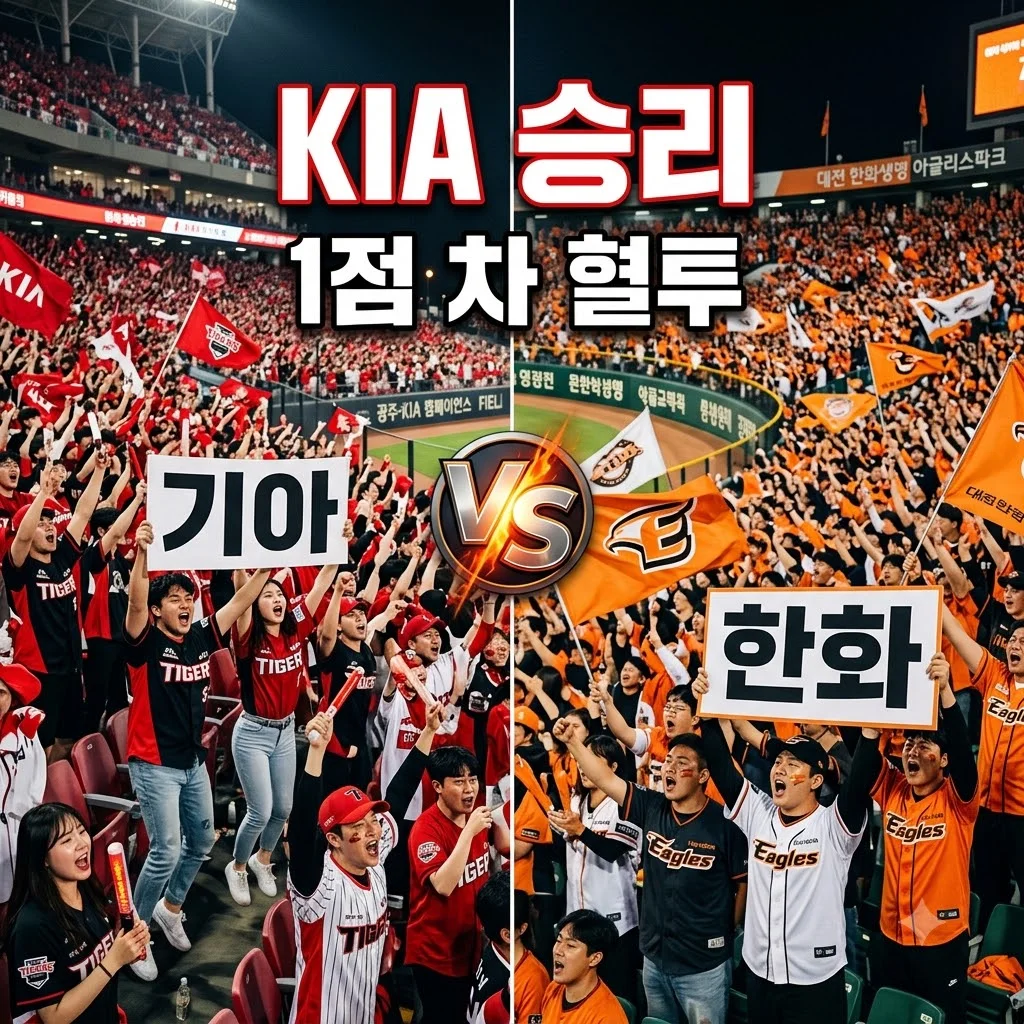 2026년 08월 18일 KIA 타이거즈 한화 이글스 경기 결과 및 분석: 1점 차 혈투 승리