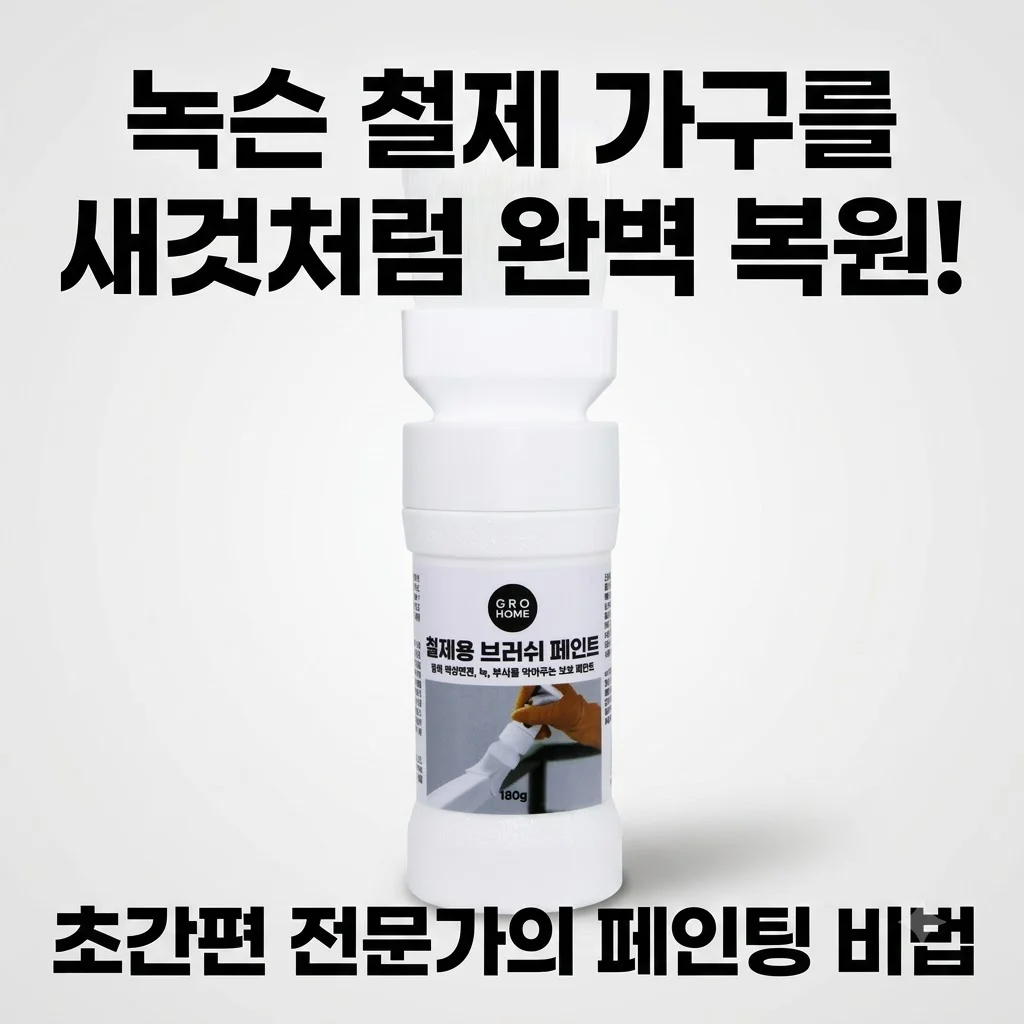 그로홈 철제용 브러쉬 페인트 녹슨 철제 가구 새것처럼 만드는 비밀