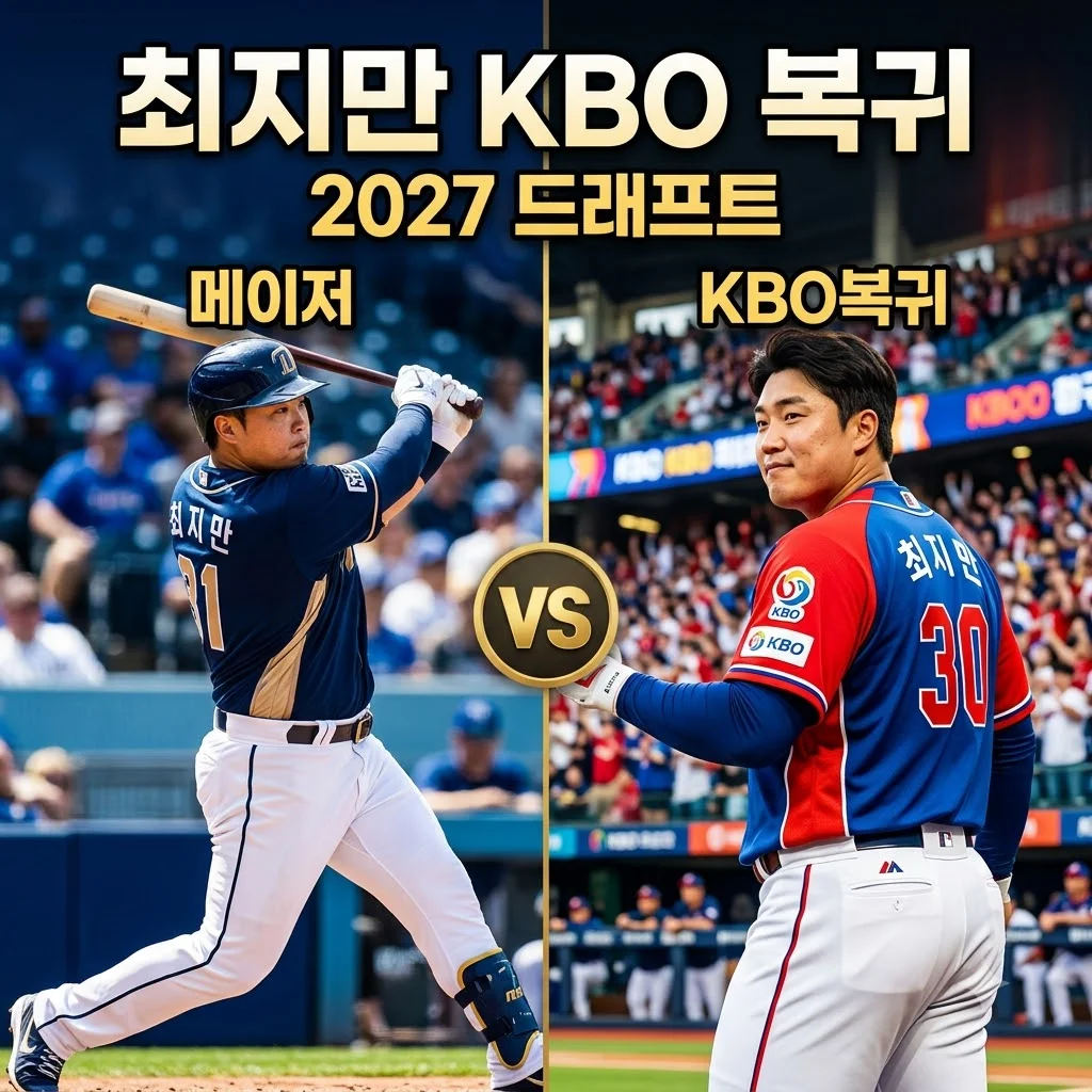 최지만 2027 신인 드래프트 참가 가능성! KBO 복귀 규정과 1라운드 지명 분석