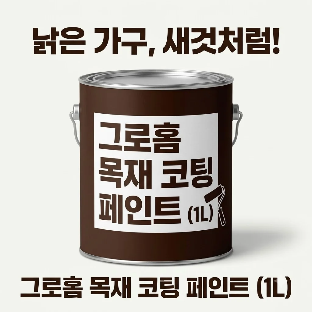 그로홈 목재 코팅 페인트 1L 낡은 가구 새것처럼 만드는 셀프 인테리어 꿀팁