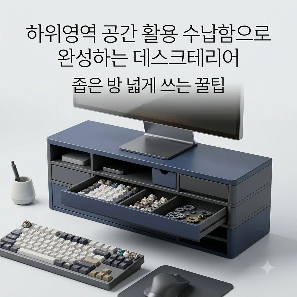 하위영역 공간 활용 수납함으로 완성하는 데스크테리어, 좁은 방 넓게 쓰는 꿀팁