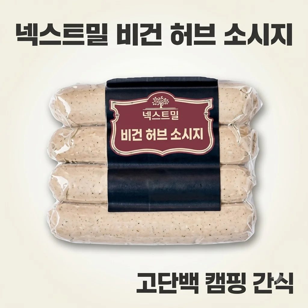 넥스트밀 비건 허브 소시지, 고단백 식물성 부대찌개 캠핑 간식으로 건강 챙기기