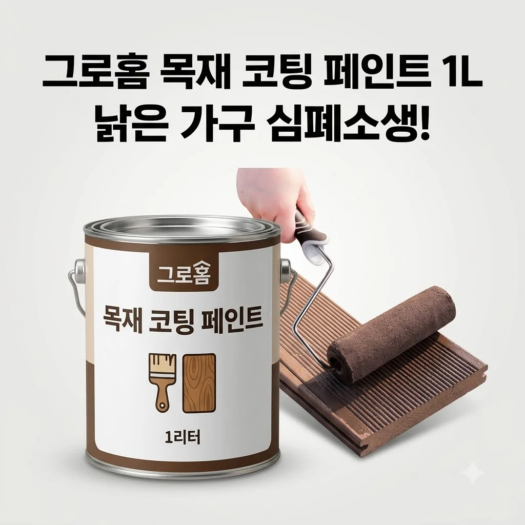 그로홈 목재 코팅 페인트 1L 낡은 가구 심폐소생! 초보자도 성공하는 리폼 비밀