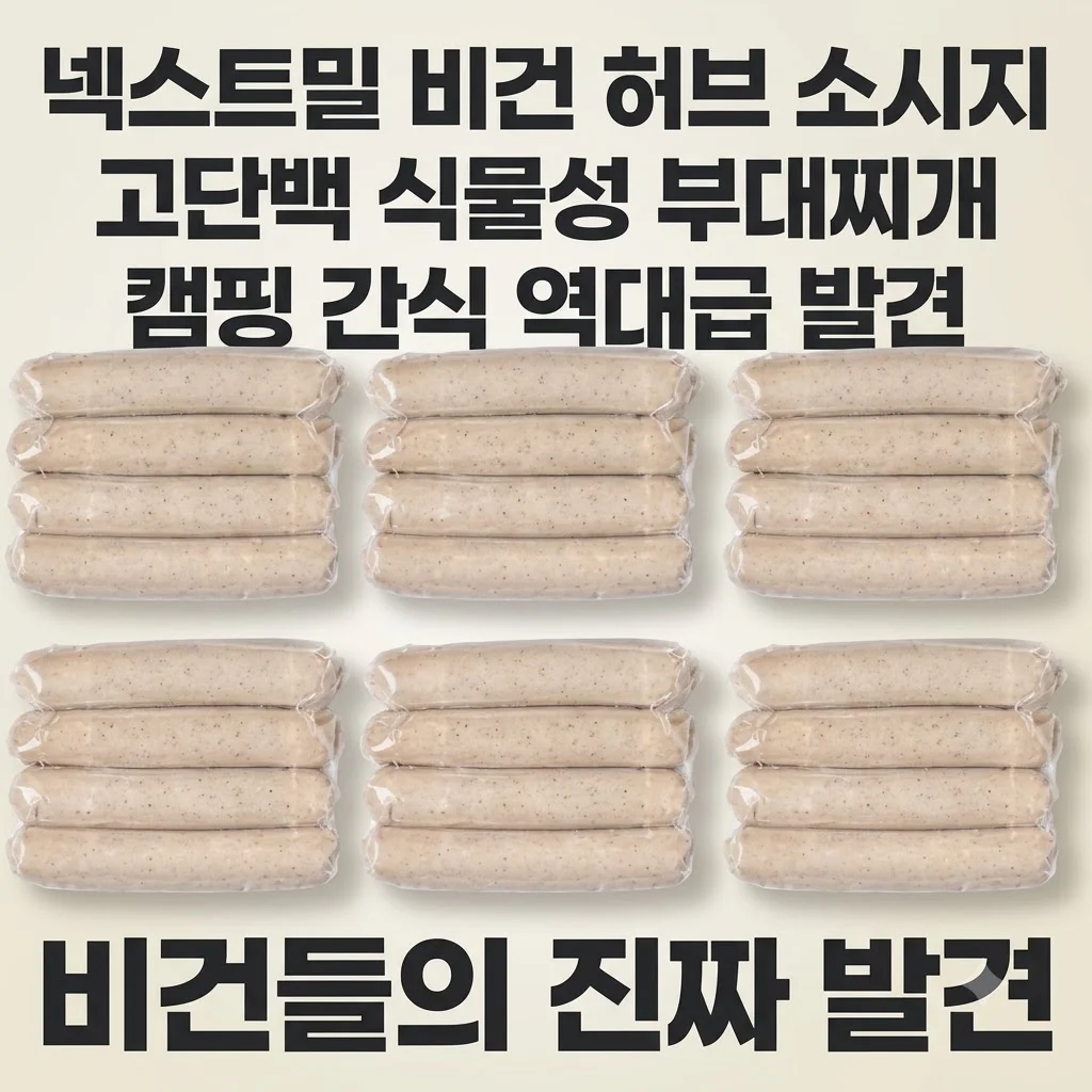 넥스트밀 비건 허브 소시지 고단백 식물성 부대찌개 캠핑 간식 역대급 발견