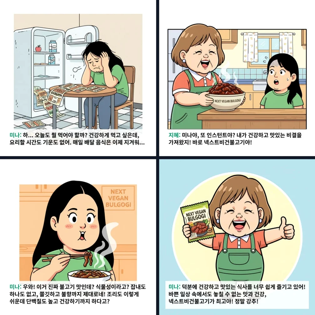 넥스트 비건불고기 식물성대체육 불향직화불구이 간장직화구이 콩고기 무방부제 300g, 1개 [원산지:국산] 상세 이미지 3