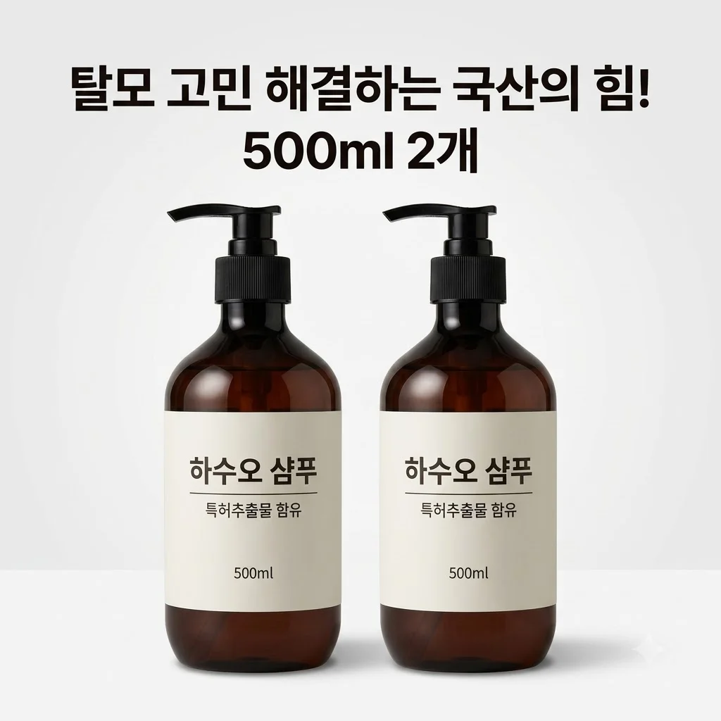 애와진 하수오 샴푸 500ml 2개, 탈모 고민 해결하는 국산의 힘!