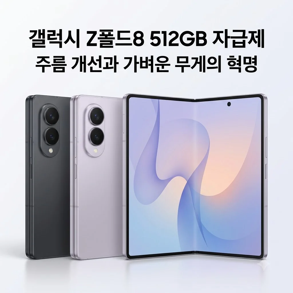 갤럭시 Z폴드8 512GB 자급제 SM-F971N 주름 개선과 가벼운 무게의 혁명