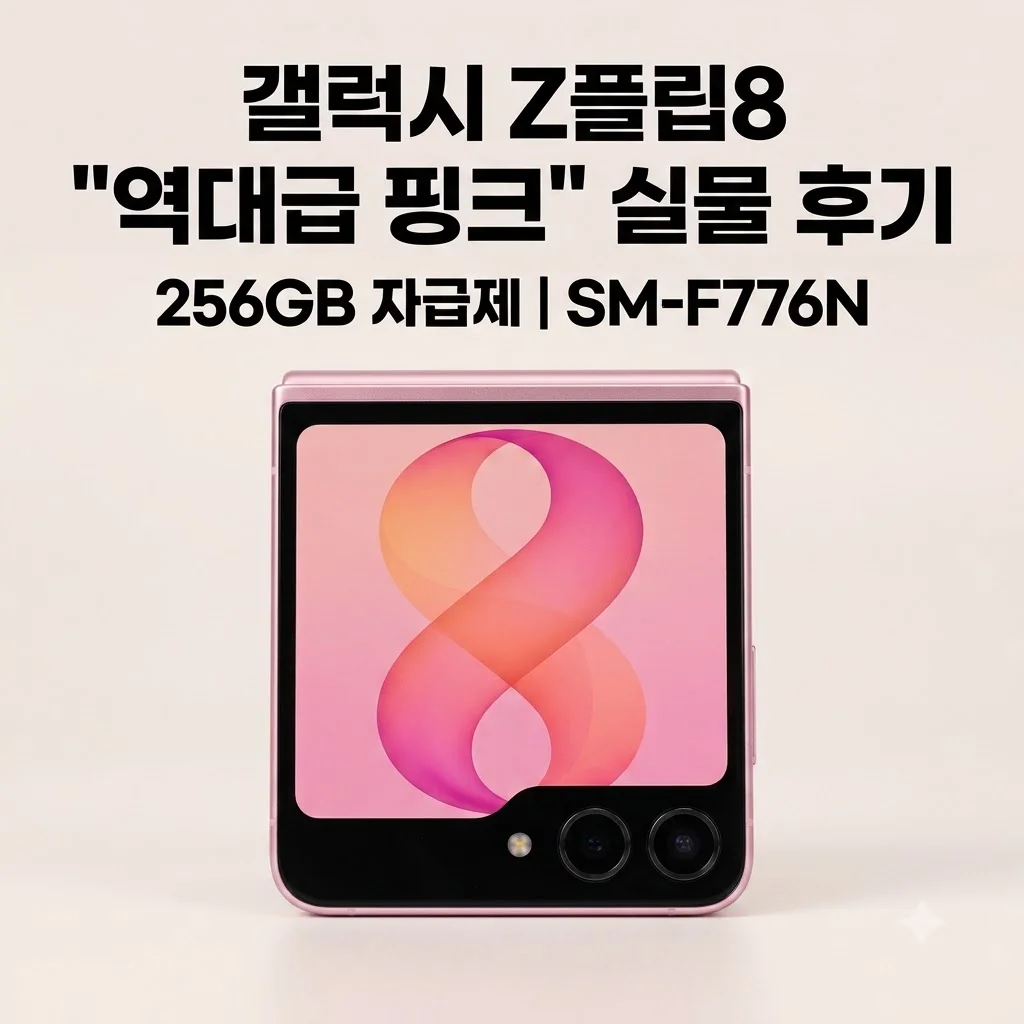 갤럭시 Z플립8 256GB 자급제 SM-F776N 역대급 핑크 실물 후기