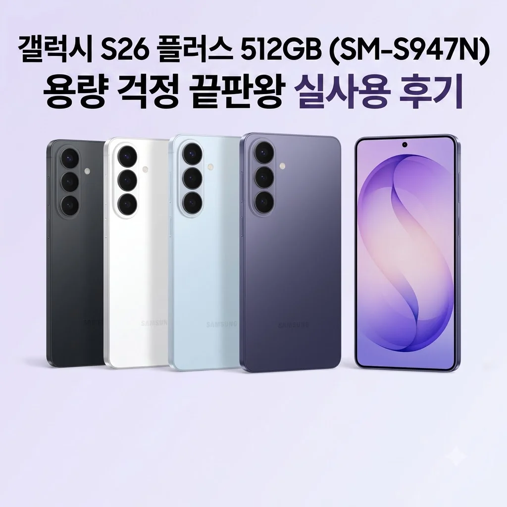 갤럭시 S26 플러스 512GB 자급제 SM-S947N, 용량 걱정 끝판왕 실사용 후기