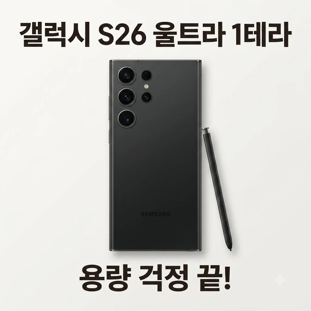 갤럭시 S26 울트라 1TB 자급제 SM-S948N 블랙 실사용 후기, 용량 걱정 끝!
