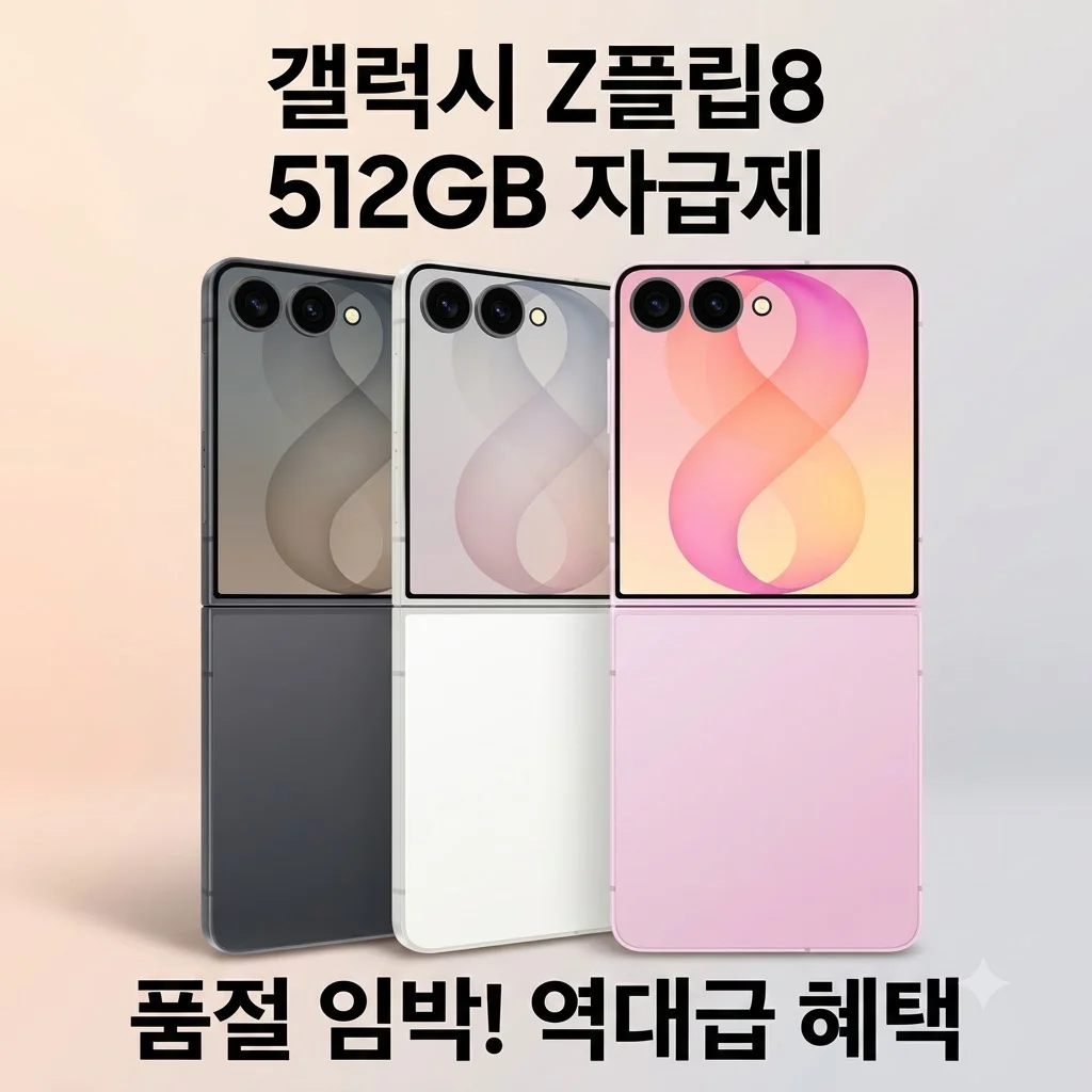 갤럭시 Z플립8 512GB 자급제 SM-F776N 품절주의! 역대급 혜택 비밀 공개