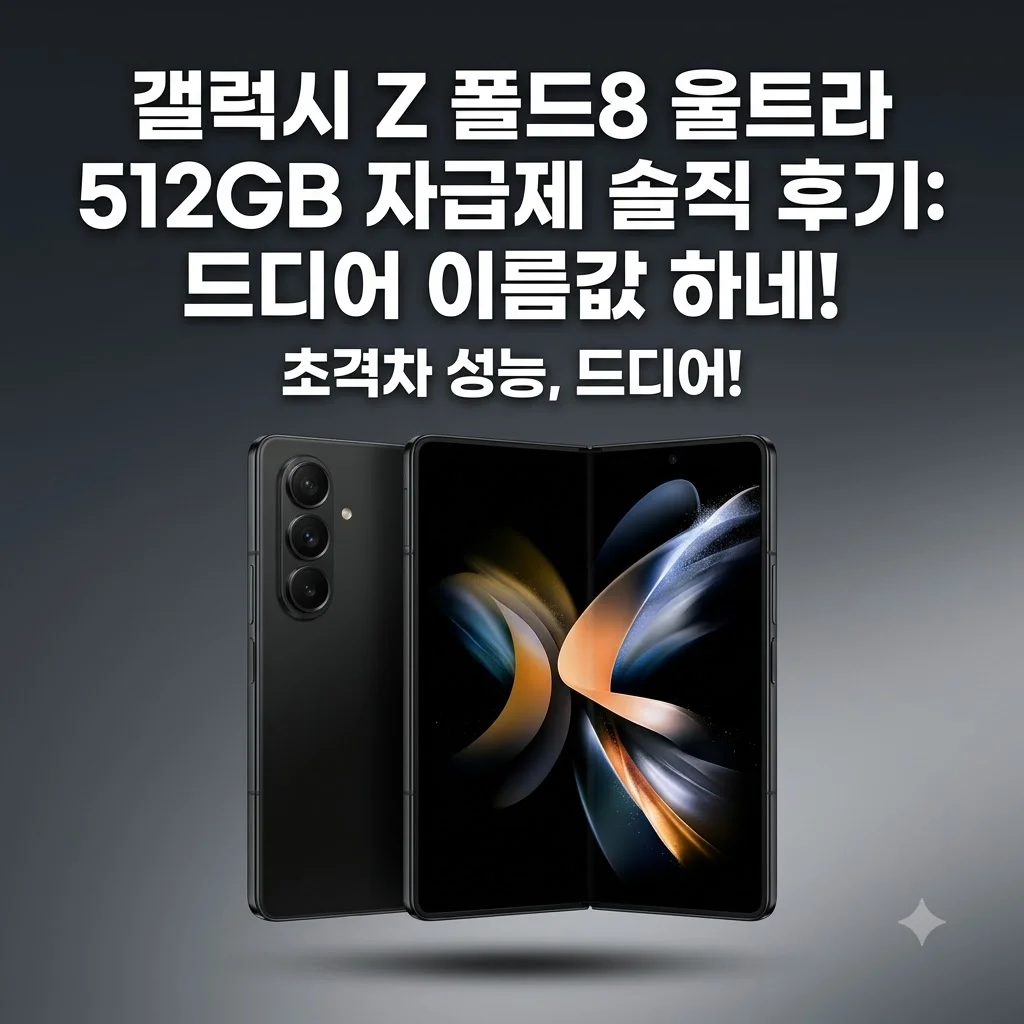 갤럭시 Z 폴드8 울트라 512GB 자급제 솔직 후기: 드디어 이름값 하네!